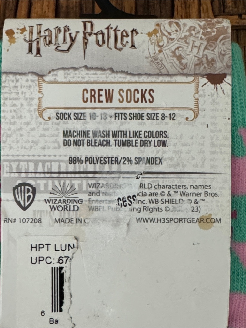 Warner Bros. Harry Potter Crew Socks - Picture 3 of 3